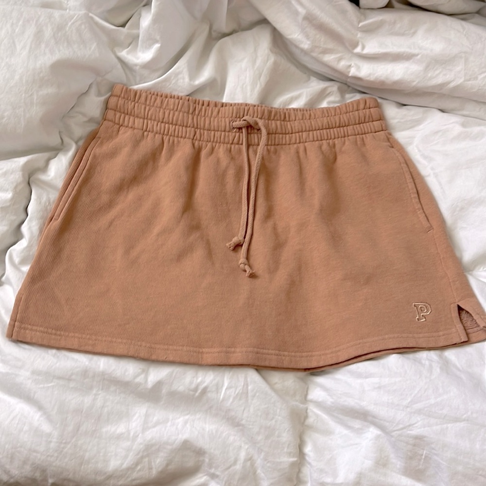 Terracotta PINK brand fleece mini skirt